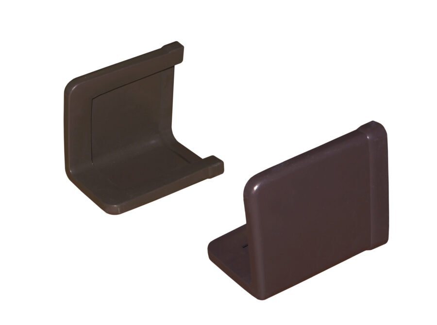 Bed Frame End Caps - Set of Two - Brown